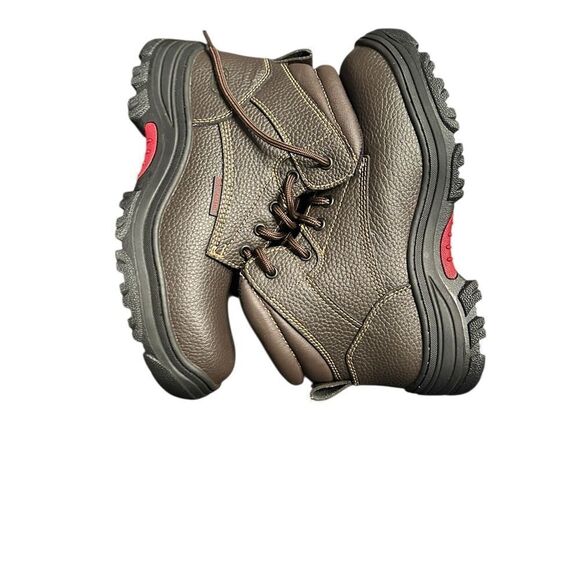 Skechers Men\'s Dark Brown Safety Steel Toe Leather Boots(Size 7.5) main image 9